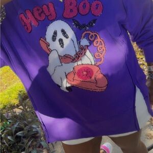 Peach Love California Purple Ghost Sweatshirt